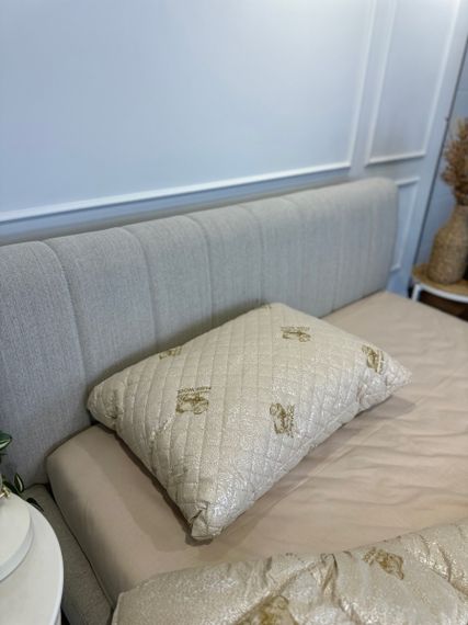 Подушка стеганая из эко овчины Leri Max Pure Wool 21508 70х50 см бежевая | Зображення 7