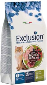 Повнораціонний сухий корм Exclusion Cat Sterilized Chicken з куркою для стерилізованих котів 12 кг