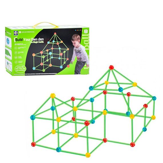 Детский конструктор "Build your own den" YF815 каркас, шарики, палочки