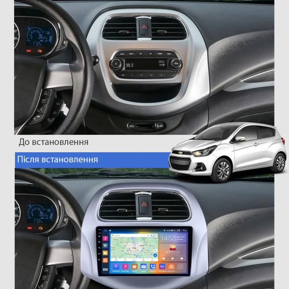 Штатная магнитола 9" Lesko для Chevrolet Spark III (M300) Рестайлинг 2020-н.в. 4/64Gb CPl 4G Wi-Fi GPS Prime | Зображення 2