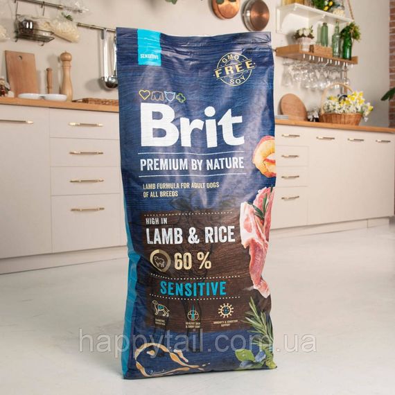 Гипоаллергенный корм Brit Premium by Nature Sensitive Lamb для собак всех пород, ягненок, 15 кг | Зображення 4