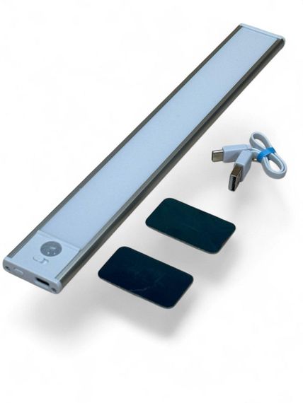 LED светильник L1007-40S с аккумулятором 1500mAh, датчиком движения и освещенности, 3 режима света, магнитный, 400×40×10 мм | Зображення 1