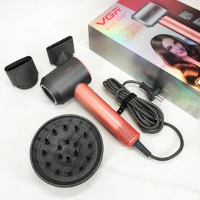 Фен с режимом ионизации VGR V-440, Фен с ионизацией для укладки для волос 2 режима температуры PJ-12