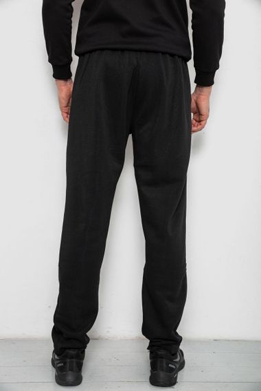 Спортивные штаны мужские на флисе, цвет черный, 244R41753 | Зображення 3