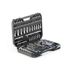 Набор насадок (инструментов) торцевых c трещоткой CrV 1/4, 3/8, 1/2 (90Т) (150шт) APRO