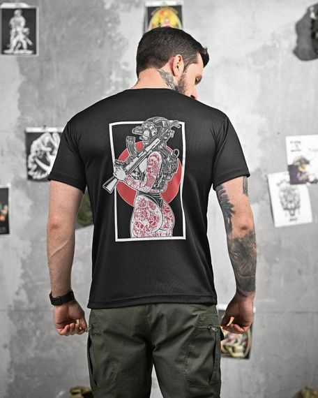 Тактична вологовідвідна футболка NECRON дівчина чорна ДЛ6380