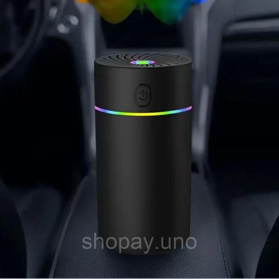 Автомобильный увлажнитель воздуха с подсветкой, USB, Черный / Аромадифузор в машину. | Зображення 3