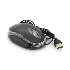 Миша USB Merlion MS-Zero, довжина кабелю 115см, 2 кнопки + scroll, (98х60х36 мм), Black, Q200