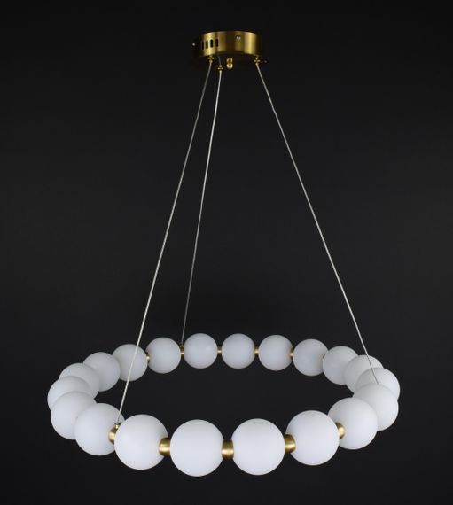 Люстра світлодіодна підвісна LED світильник для квартири на стелю лед 27210 Латунь 25-140х64х64 см.