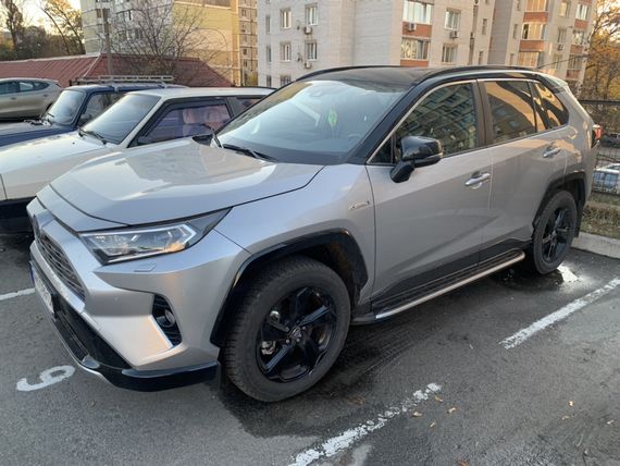 Боковые пороги OEM V1A (2 шт, алюминий) для Toyota Rav 4 2019-2024 | Зображення 6