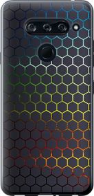 Чехол на LG V40 ThinQ Переливающиеся соты "498u-1577-17620"