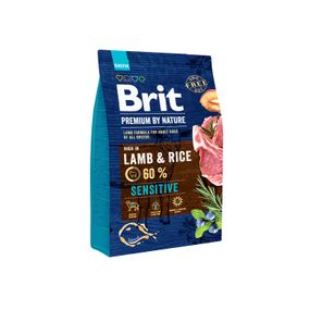 Корм Brit Premium Sensitive Lamb & Rice сухий для дорослих собак з чутливим травленням 3 кг