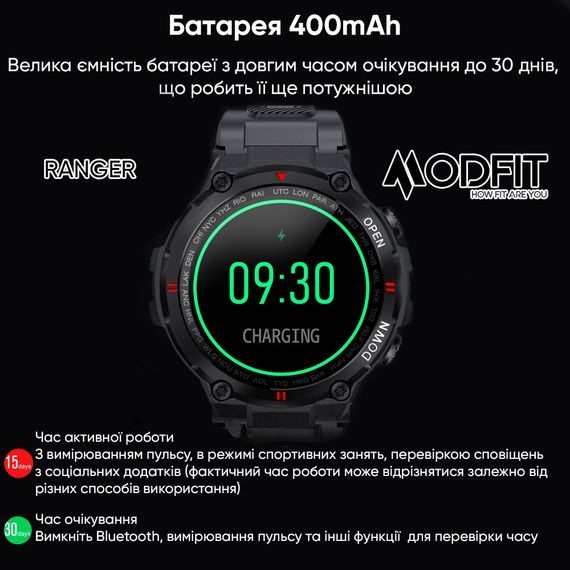 Годинник M3odfit  Ranger Grey 36 мм. | Зображення 4