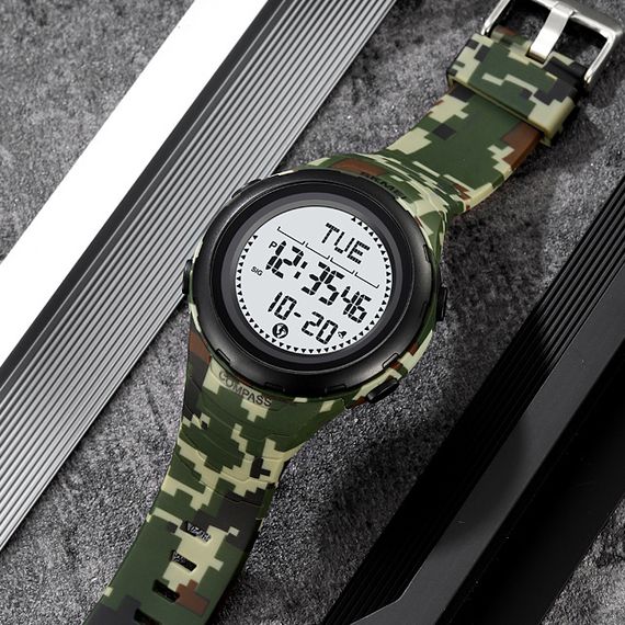Чоловічий годинник Skmei 2166CMGN Army Green Camouflage | Зображення 3