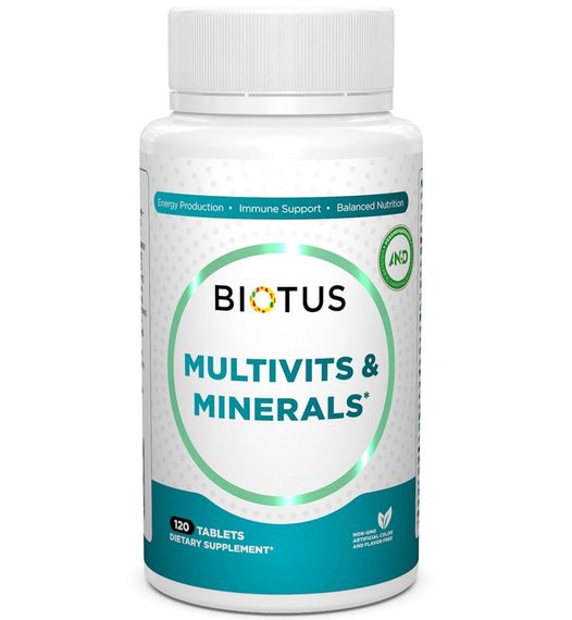 Вітамінно-мінеральний комплекс Biotus Multivits & Minerals 120 Tabs BIO-531187