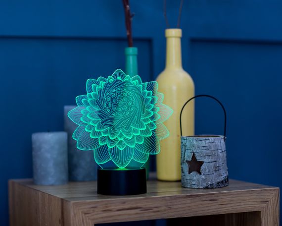 Змінна пластина для 3D світильників "Лотос 2" 3DTOYSLAMP