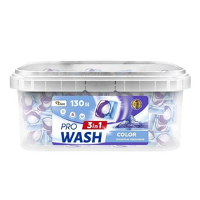 Капсули для прання 130шт (контейнер з ручкою) Гірська свіжість ProWash 2К