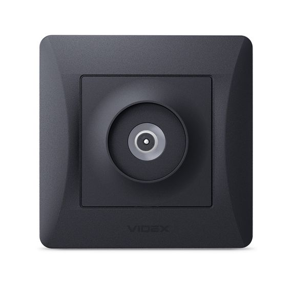 Телевизионная розетка TV VIDEX BINERA VF-BNSK1TVME-BG черный графит | Зображення 2