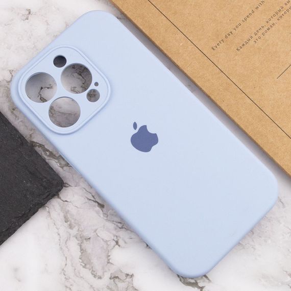 Чохол Silicone Case Full Camera Protective (AA) для Apple iPhone 14 Pro Max (6.7") Блакитний / Lilac Blue | Зображення 4