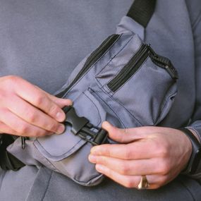 Бананка из ткани тактическая с внешними карманами. RD-467 Цвет: серый
