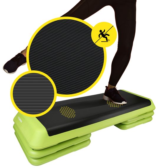 Степ-платформа 3-ступінчаста Cornix Pro 109 х 41 х 10-20 см XR-0401 Green/Black | Зображення 7