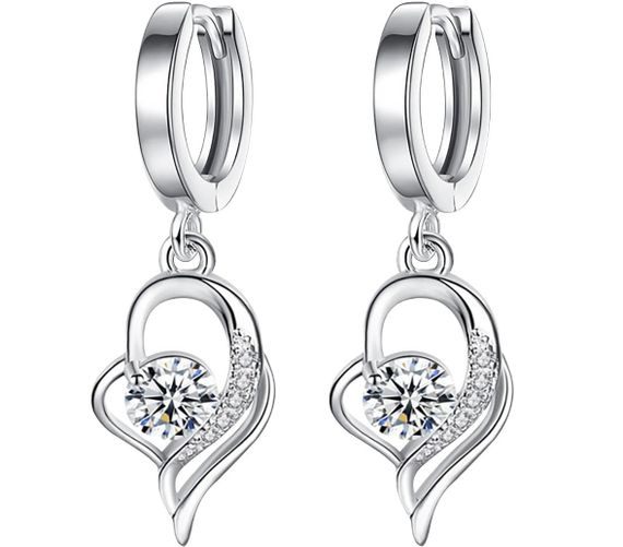 Серьги подвески Primo Fly Heart - White