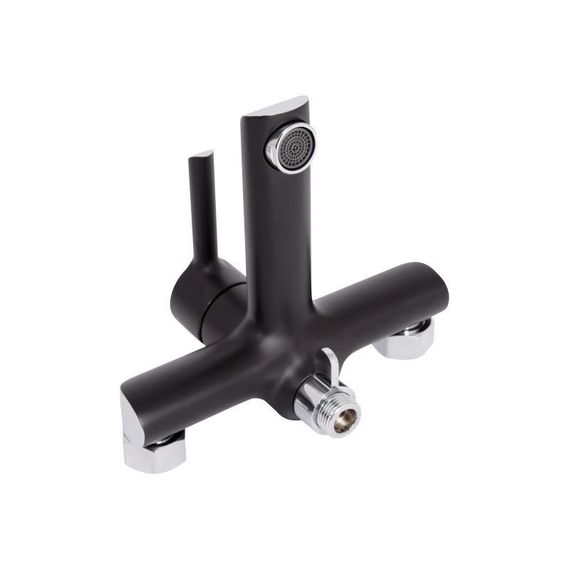 Смеситель для ванны Qtap Grand (с душевым гарнитуром) QTGRABCR006 Chrome/Black | Зображення 3