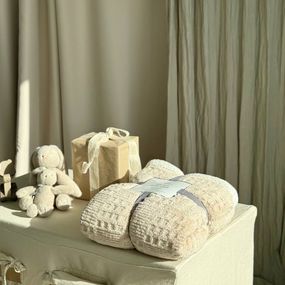 Плед на эко-овчине Dushka Home 21607 150х200 см бежевый