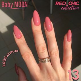 Гель-лак BABY MOON Red Chic №13 лососевий з димкою, 6 мл