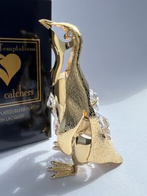 Кришталева мініатюра ручної роботи зі стразами Королівський пінгвін, 7.5 см