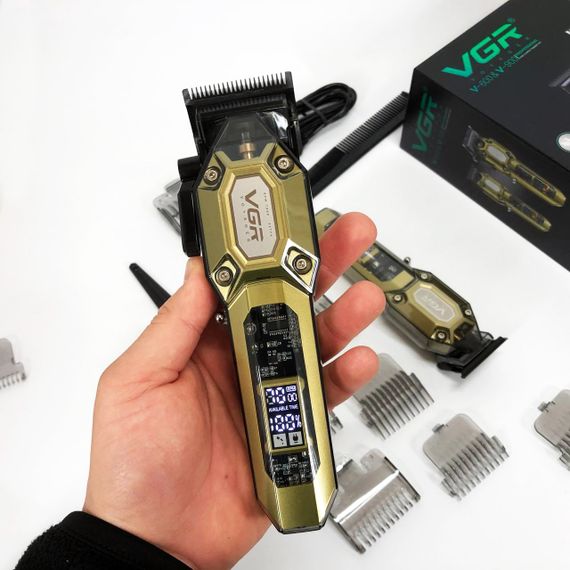 Стильная машинка для стрижки VGR 2 в 1 VGR V-600 V-900, Профессиональный триммер с набором насадок CZ-15 | Зображення 5