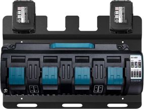 Настінний тримач для зарядного пристрою Makita DC18SF, тримач на 4 акумулятори та шуруповерти, металева полиця для гаражу