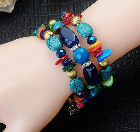 Женский браслет пружиной Primo Stone Cuff - Color | Зображення 3