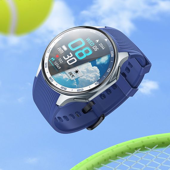 Смарт-годинник Hoco Smart Watch Y24 AMOLED Smart sports watch (call version) Silver | Зображення 2