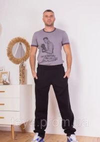 Спортивные штаны цвет черный размеры M, S, L, XL, XXL, 3XL FI_004412