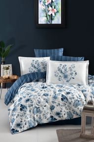 Постельное белье La Romano Premium Satin 200×220 Madena Blue