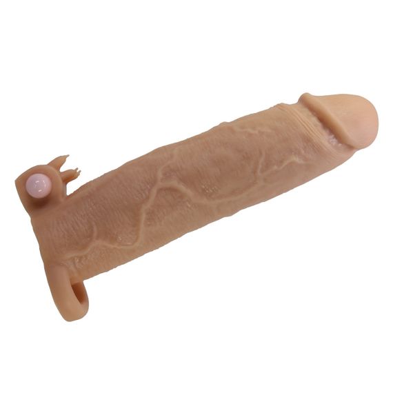 Подовжуюча насадка з вібростимуляцією Pretty Love - Xerxes Vibrating Penis Sleeve Skin, BI-026282Z Sex Aura | Зображення 2