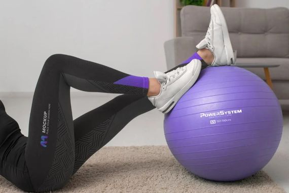 М'яч для фітнесу (фітбол) Power System PS-4013 Ø75 cm PRO Gymball Purple (PS-4013_75cm_Purple) | Зображення 4