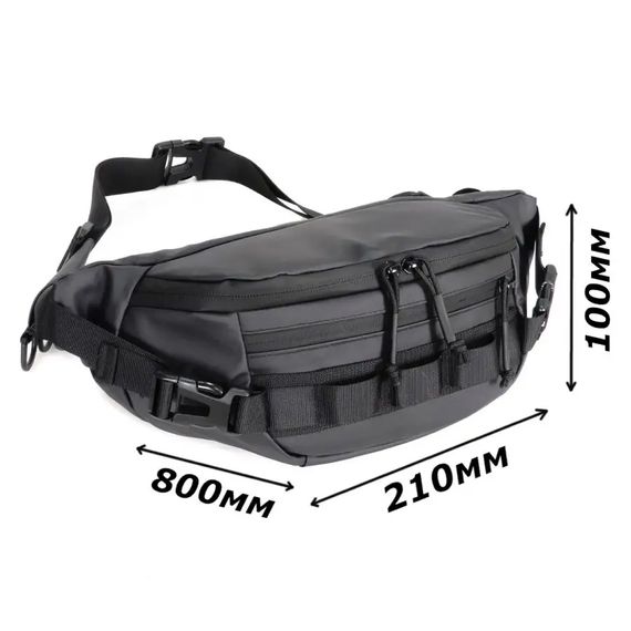 Елегантна чоловіча бананка на пояс, Бананка унісекс, Поясна сумка на дві кишені Сумки пояс SZ-42