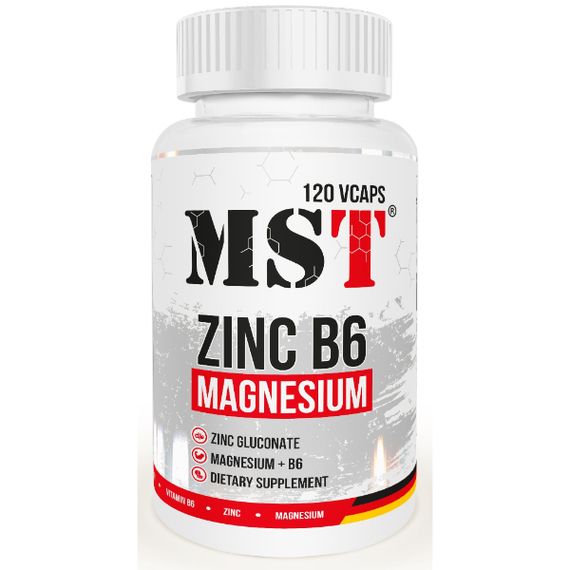 Вітамінно-мінеральний комплекс для спорту MST Nutrition Zinc B6 Magnesium 120 Veg Caps