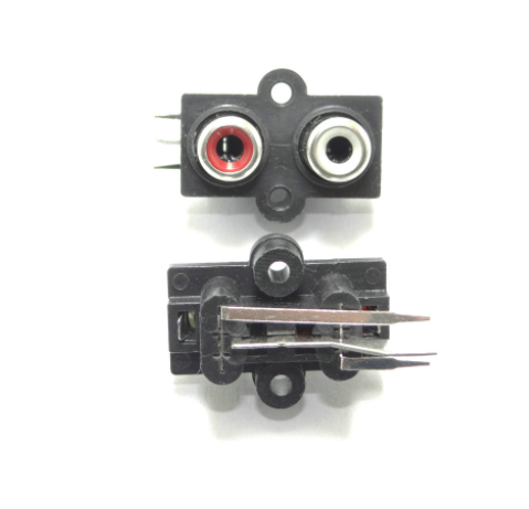 Гнездо RCA мама под пайку, стерео