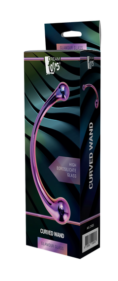 DT21835 Вигнутий скляний фалоімітатор Dream Toys GLAMOUR GLASS CURVED WAND Sex Aura | Зображення 4