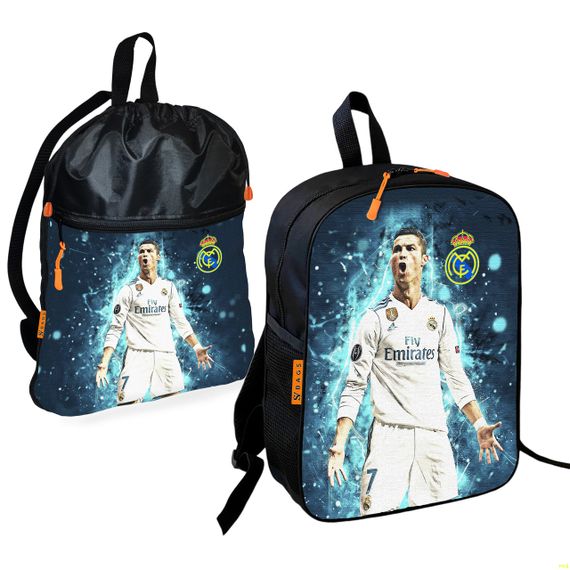 Шкільний рюкзак дитячий Кріштіану Роналду + Сумка для взуття спортивної форми рюкзак-мішок хлопчикові (01876)