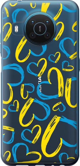 Чехол на Nokia X20 Сердца UA "5292u-2532-17620"