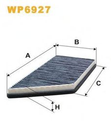 Фільтр салону WP69271066A вугільний (вир-во WIX-FILTERS) WIX FILTERS WP6927 на PEUGEOT 206+ (T3E)