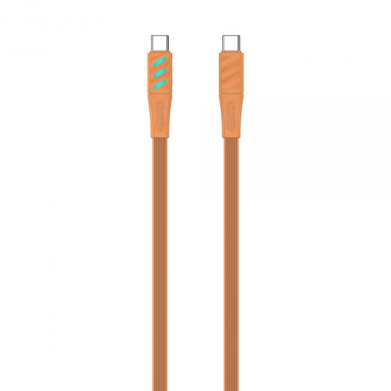 Кабель USB-C to USB-C HAVIT HV-CB6254 PD60W 3A 1м з LED індикатором Orange | Зображення 1