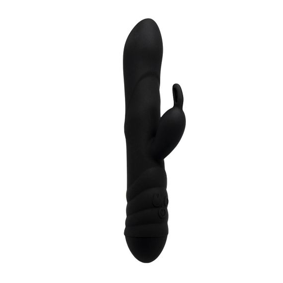 Вібратор-кролик Adrien Lastic Twister з ротацією, чорний Sex Aura | Зображення 1