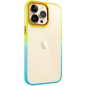 Чохол TPU+PC Fresh sip series для Apple iPhone 14 Pro Max (6.7") Бірюзовий / Помаранчевий