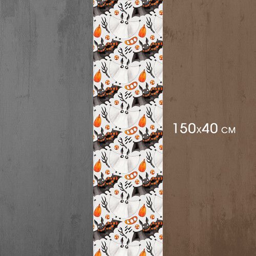 Доріжка на стіл Гарбузи, привиди, мишки 150x40 см (DR__23S012) | Зображення 1