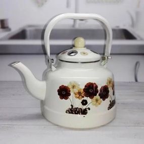 Чайник на плиту Edenberg Квіти EB-3356-Flower-White 2.5 л білий